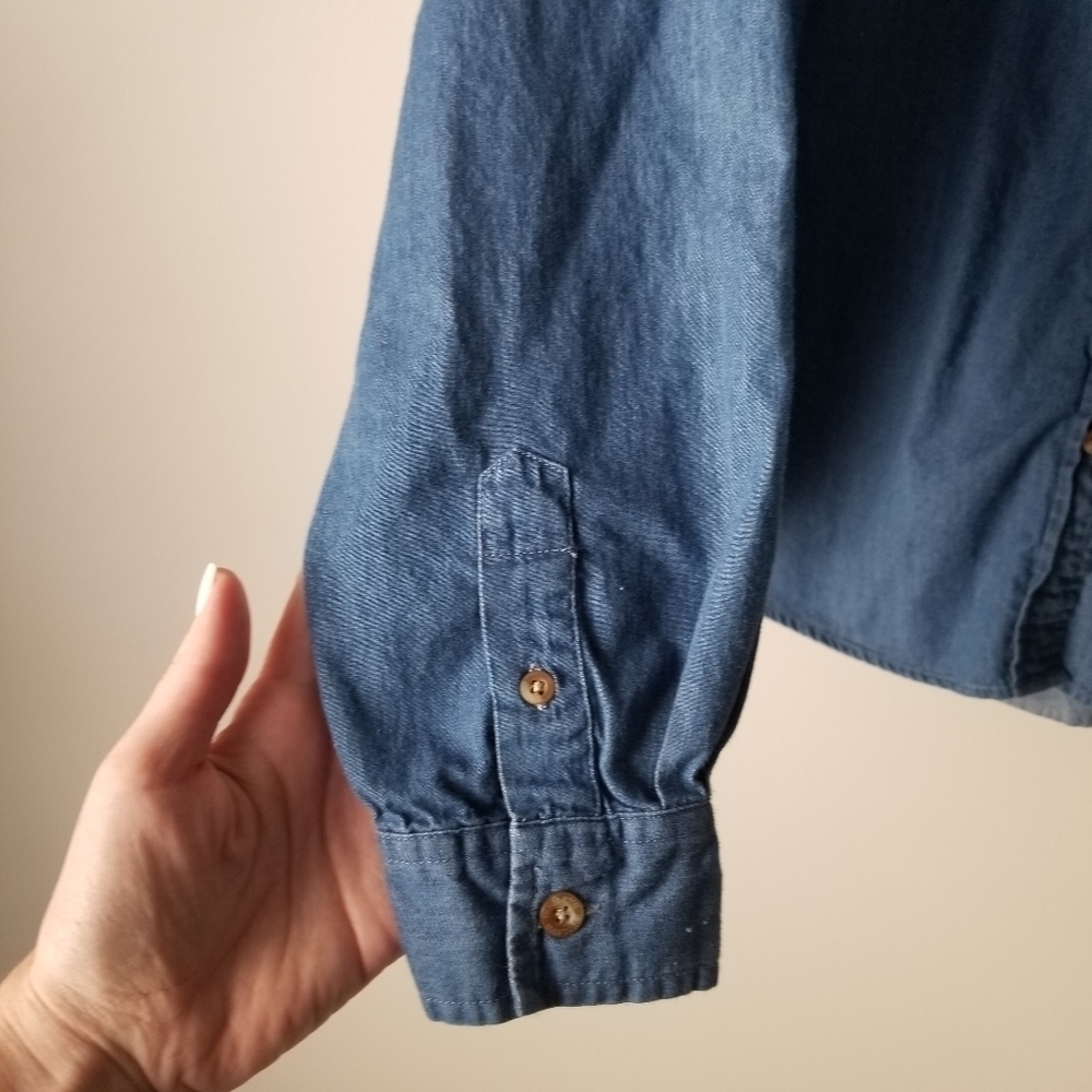 Pendleton Denim Blue Button Down Long Sleeve Shir… - image 7